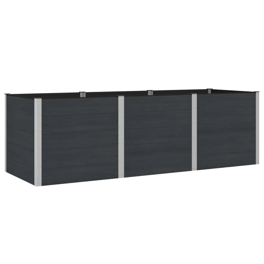 Letto rialzato da giardino Nero 300 x 100 x 91 cm 42038995