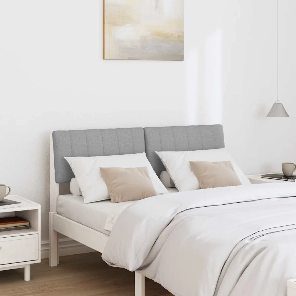 Testiera imbottita Grigio chiaro 120 cm Pino massello 879243