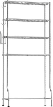 Toiletrek con piattaforme regolabili – 4 pannelli – Struttura in metallo – Argento