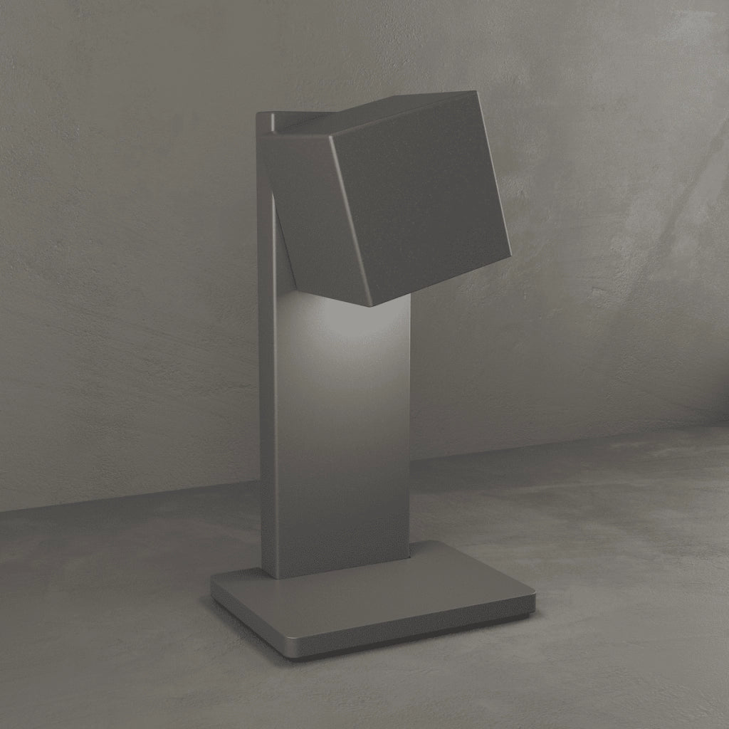 PLATE LAMPADA DA TAVOLO 1 LUCE ATTACCO GX53 GRIGIO ANTRACITE