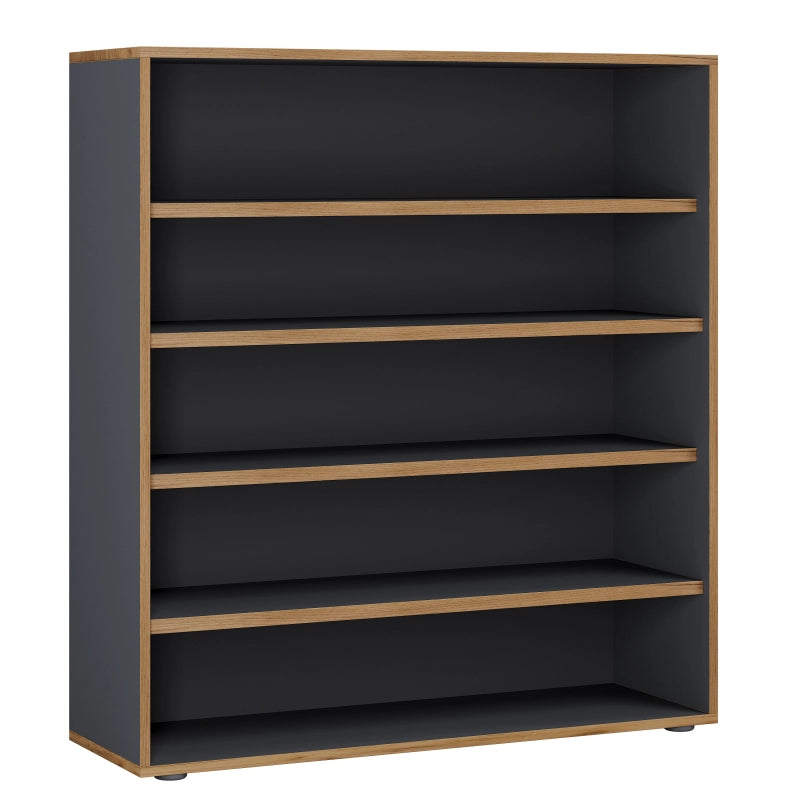Super Scarpiera Legno H110 L100 P33 cm Armadio Porta Scarpe Salvaspazio con Ripiani Regolabili Colore Antracite