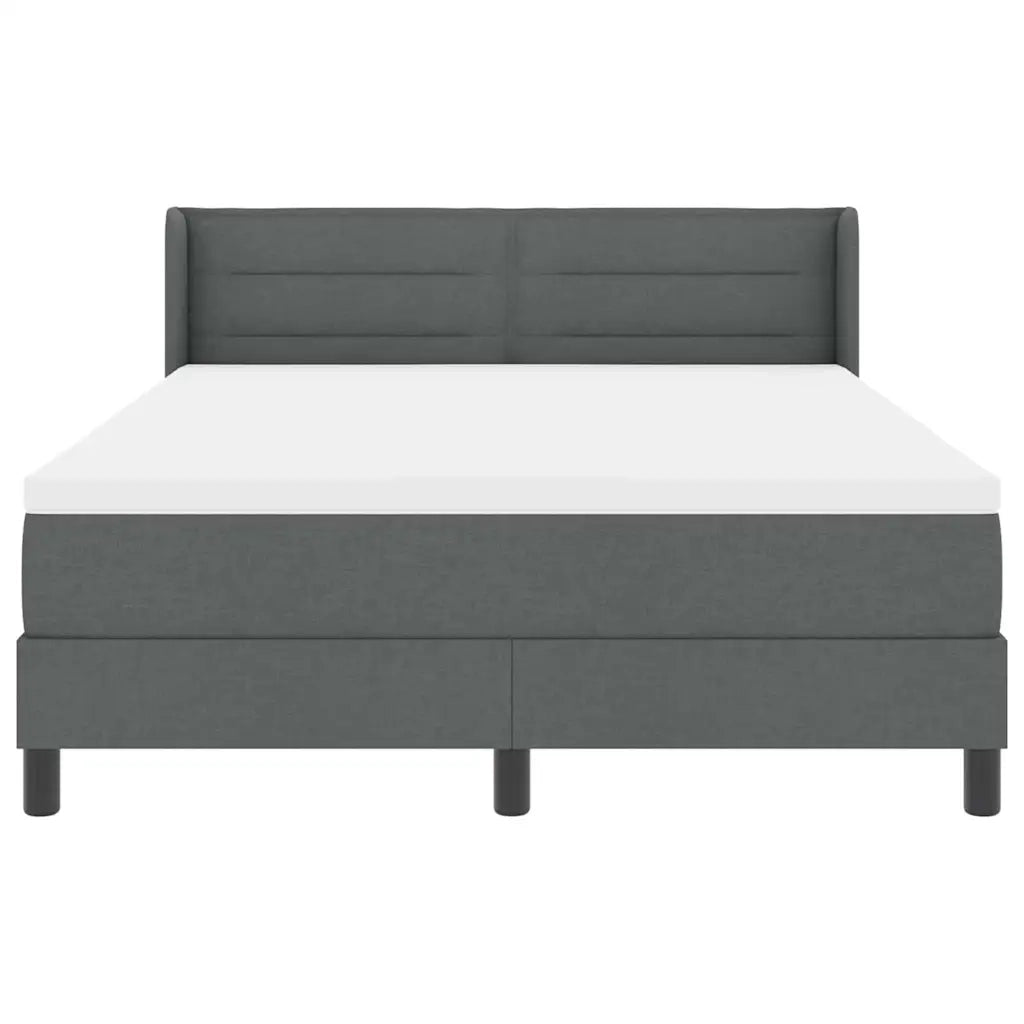 Letto a molle con testiera Grigio scuro 200 x 160 cm Tessuto 3341049