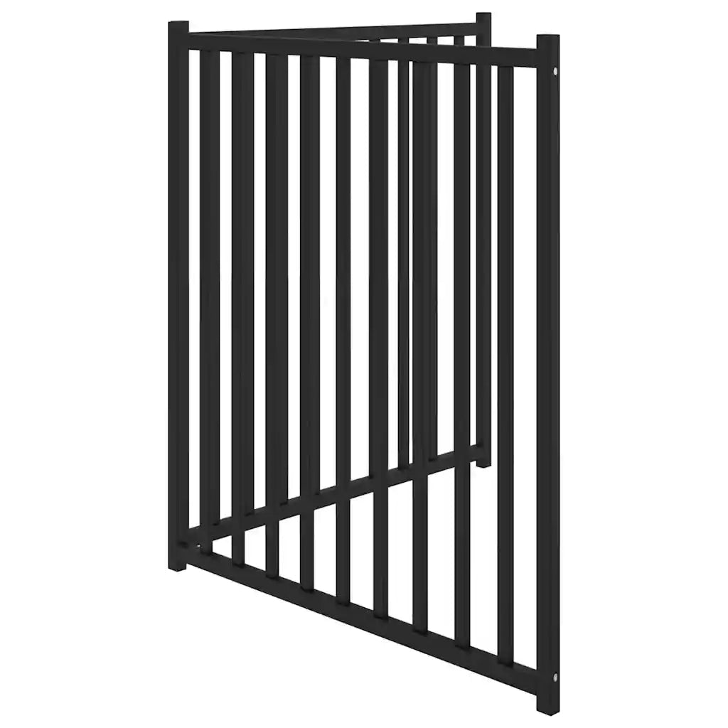 Cancello Cani Pieghevole 2 Pannelli Nero 160 cm Massello Abete 352290