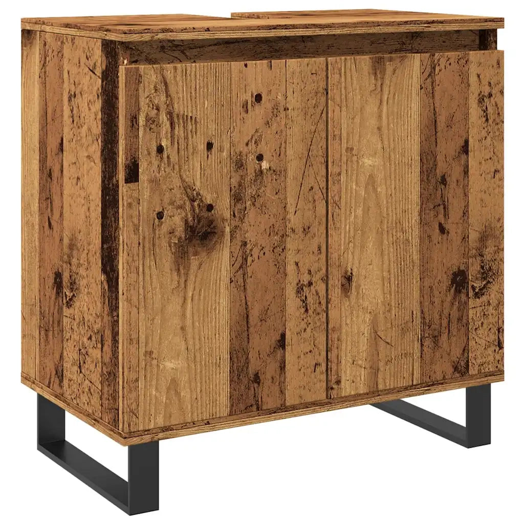 Mobile da Bagno Legno Vecchio 58x33x60 cm in Truciolato 857220