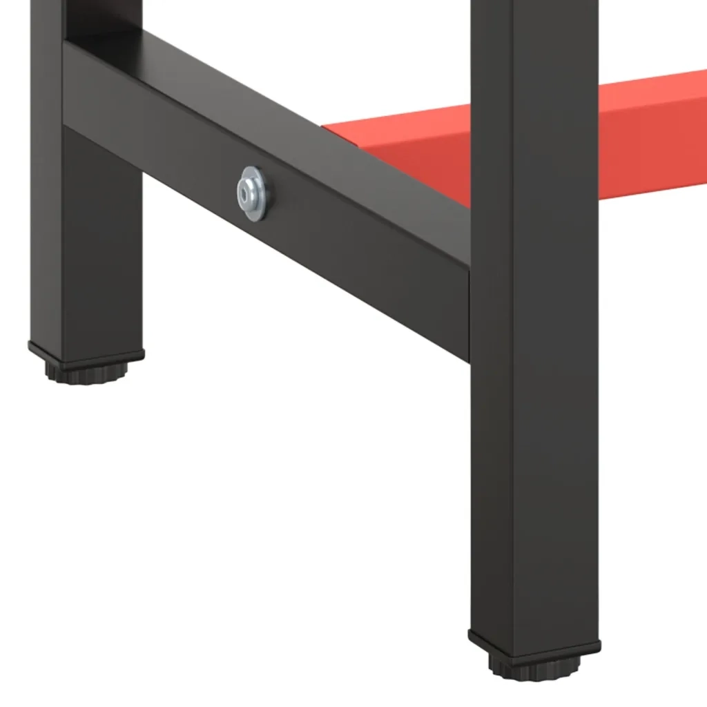 Telaio Banco da Lavoro Nero e Rosso Opaco 210x50x79 cm Metallo CFW8305514