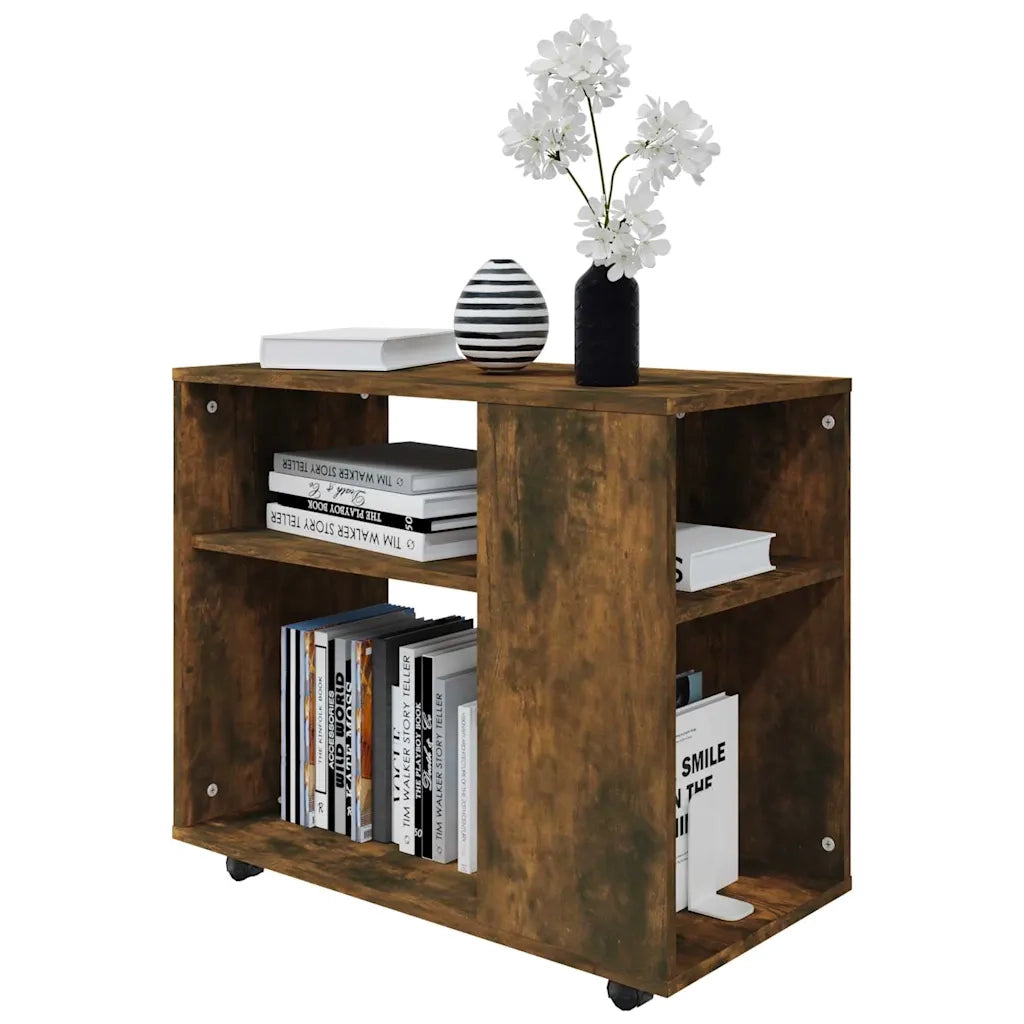 Tavolino da Salotto Rovere Fumo 70x35x55cm Legno Multistrato 815105