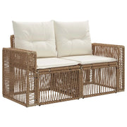 Divano da giardino 2-Numero di posti Beige polyrattan 42026700