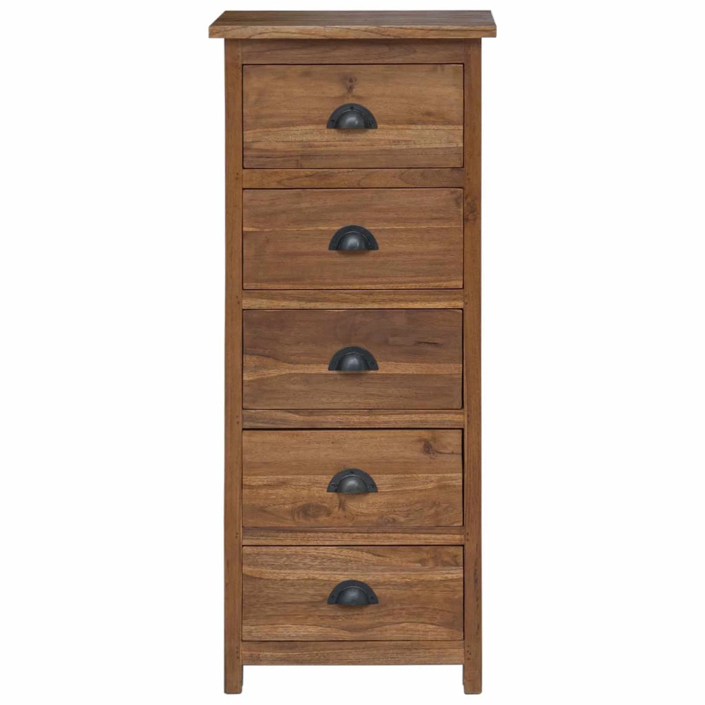 Cassettiera Naturale 45 x 35 x 110 cm Legno di teak solido 42017962