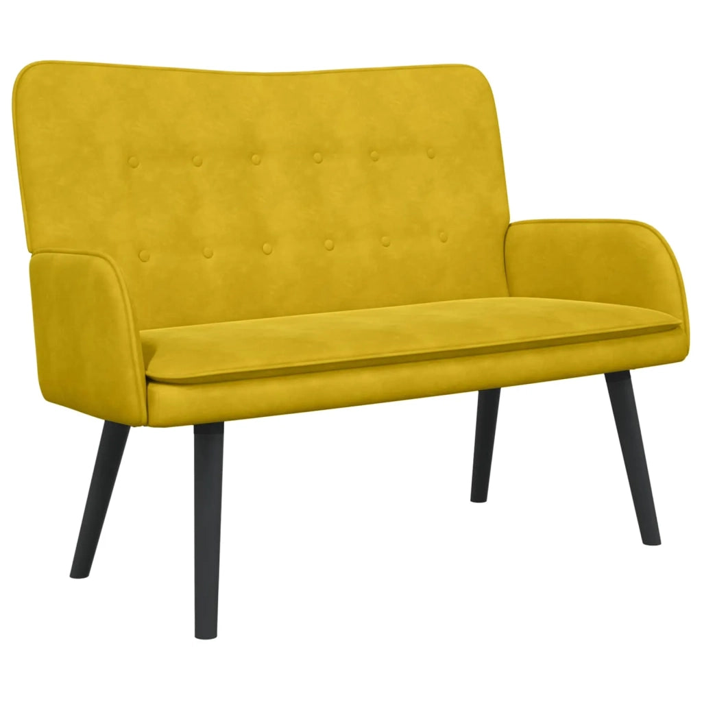 Sofa a Due Posti Giallo 115 x 61 x 87 cm Velluto 42028919