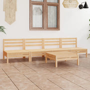 Set Divani da Giardino 5 pz in Legno Massello di Pino cod mxl 40272