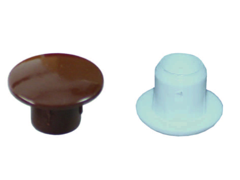 COPRIFORO IN PLASTICA- - ø mm.10 con testa ø mm.17 colore marrone - 2000 pezzi
