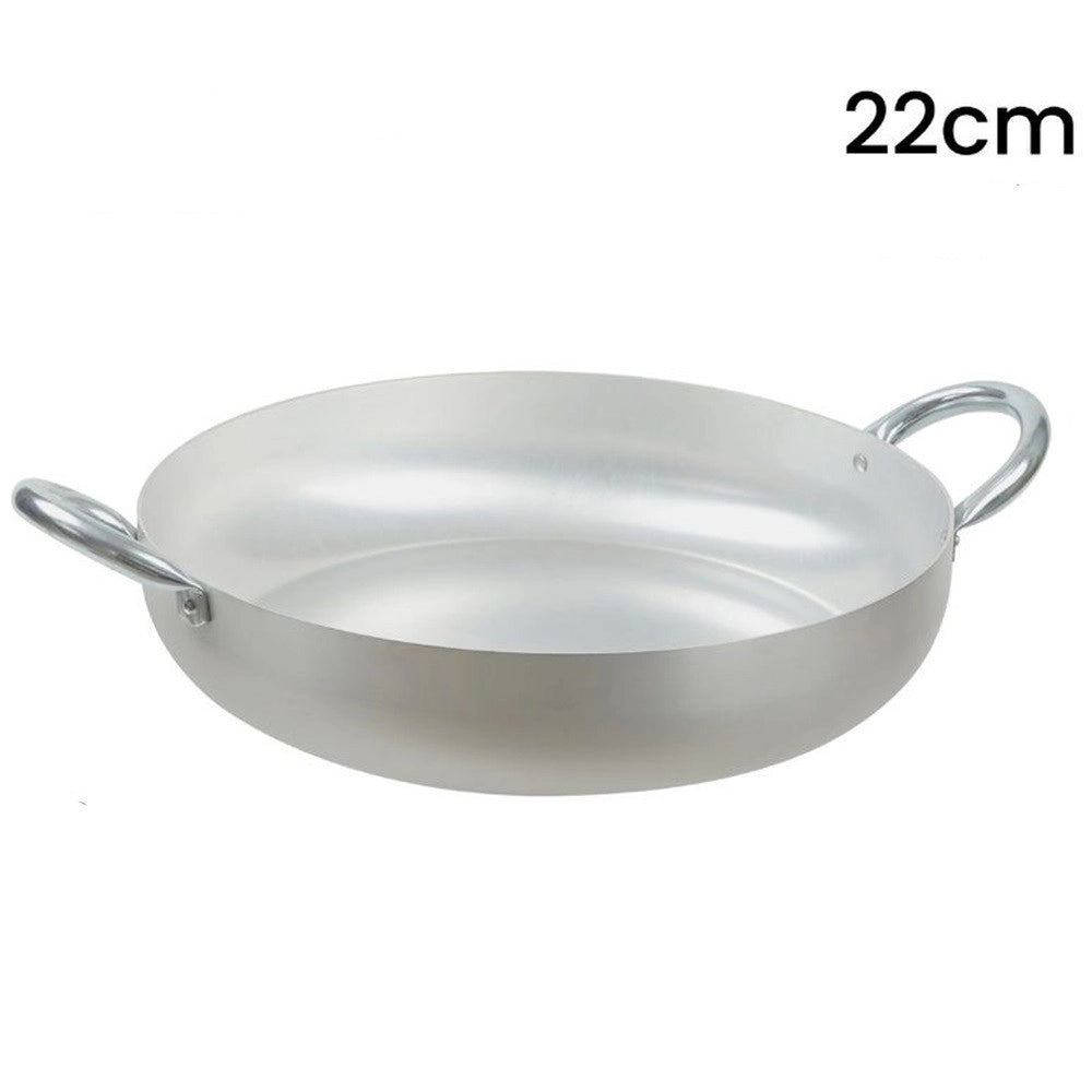 Trade Shop - Tegame In Alluminio Pentola Con 2 Manici Metallo Da ø20 A 30 Cm Utensile Per Cucina -