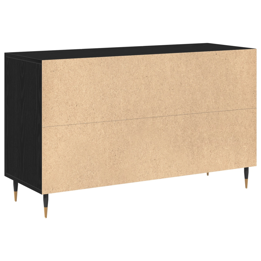 sideboard  Nero Rovere 100x36x60 cm Legno ingegnerizzato