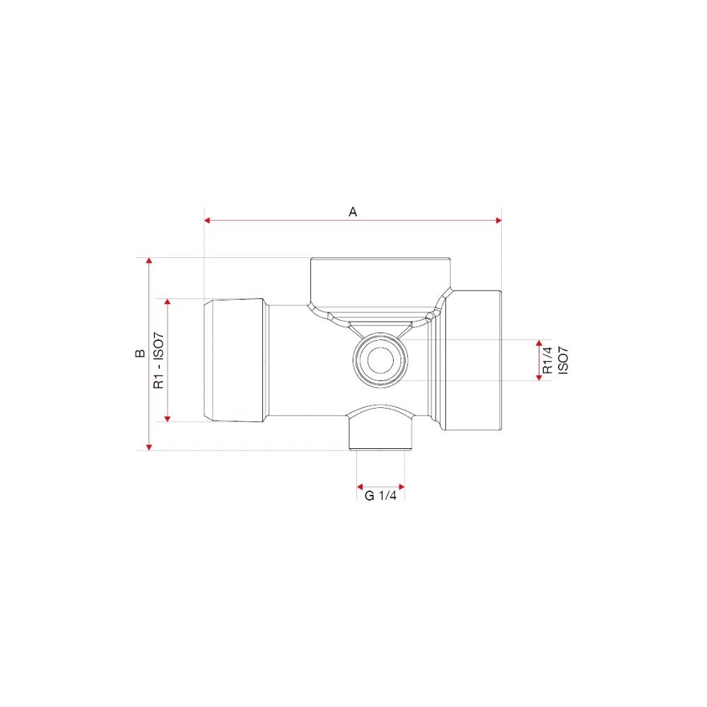 Raccordo 5 vie ottone da 1 per 92mm per autoclave e pressione acqua
