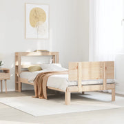 Giroletto con Testiera 90x200 cm in Legno Massello di Pino 3306080