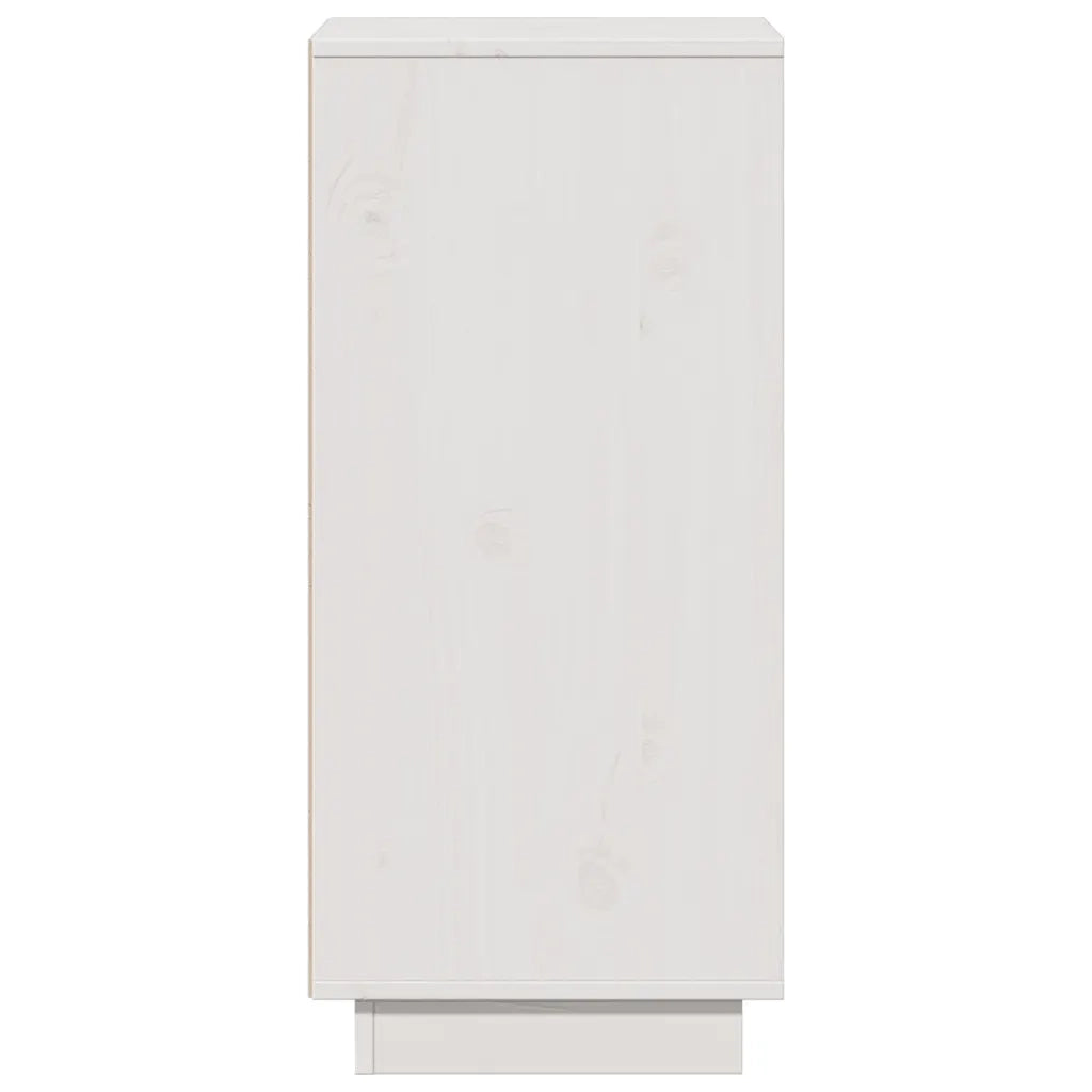 Credenze 2 pz Bianche 31,5x34x75 cm in Legno Massello di Pino cod mxl 15826