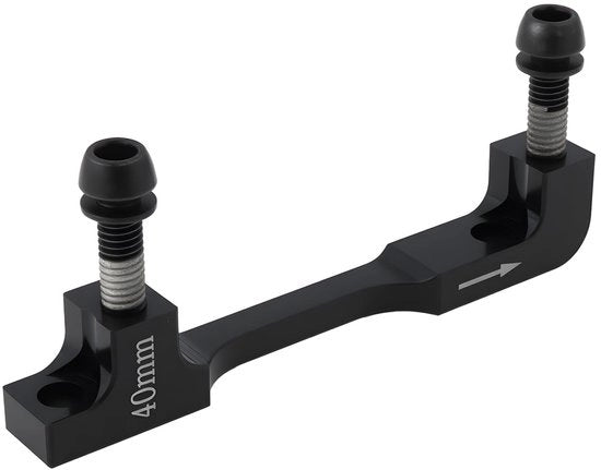 Adattatore per Postmontanti Compatibile - 40mm - Nero - Ideale per Amanti della Bicicletta - Fronte 200mm & Retro 180mm