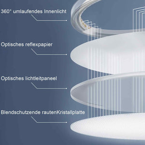 ZMH Lampada da soffitto plafoniera LED moderna rotonda nera 30cm per interni