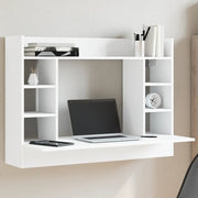 vidaXL Scrivania a Parete Bianca 105x48x75 cm in Legno Multistrato