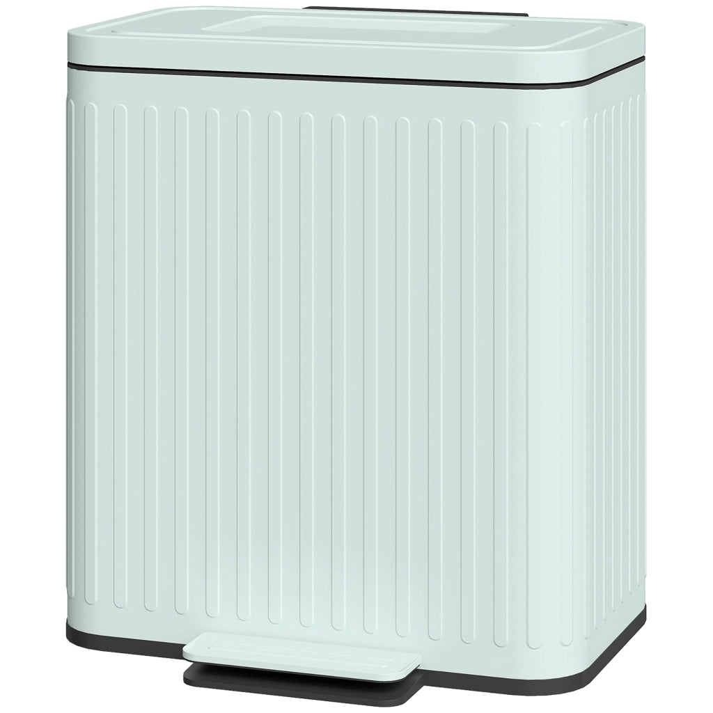 Cestino per la Raccolta Differenziata 2x20L ¨C Zephmum ¨C Verde Metallizzato