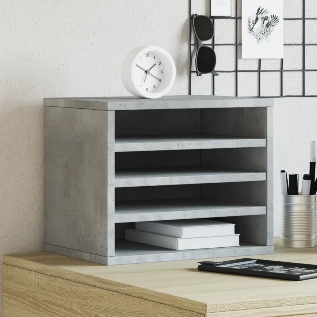Organizer Scrivania Grigio Cemento 36x26x29,5 Legno Multistrato CFW5772435