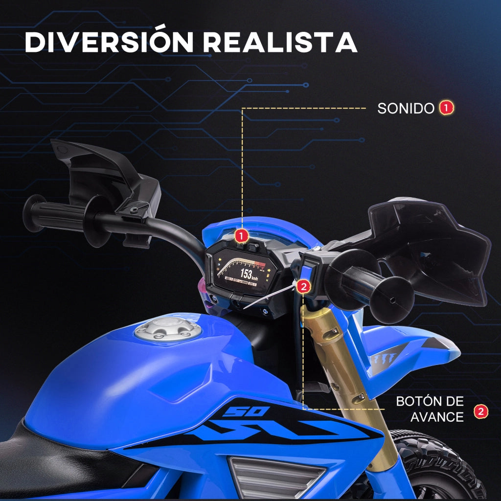 Moto Elettrica Bambini ¨C zephmum ¨C 12V Blu