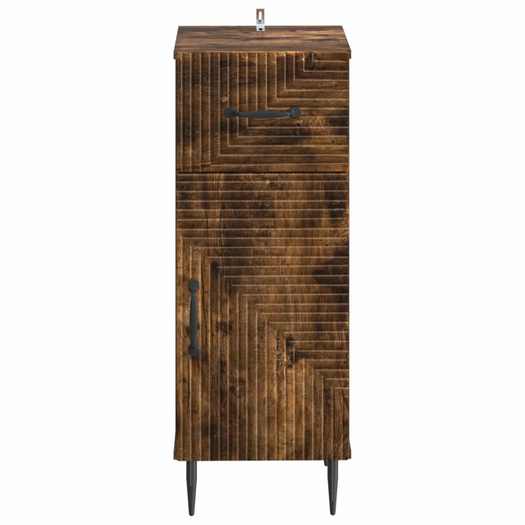 Mobiletto da Bagno HAARLEM Rovere Fumo 30 x 31 x 80 cm 896830