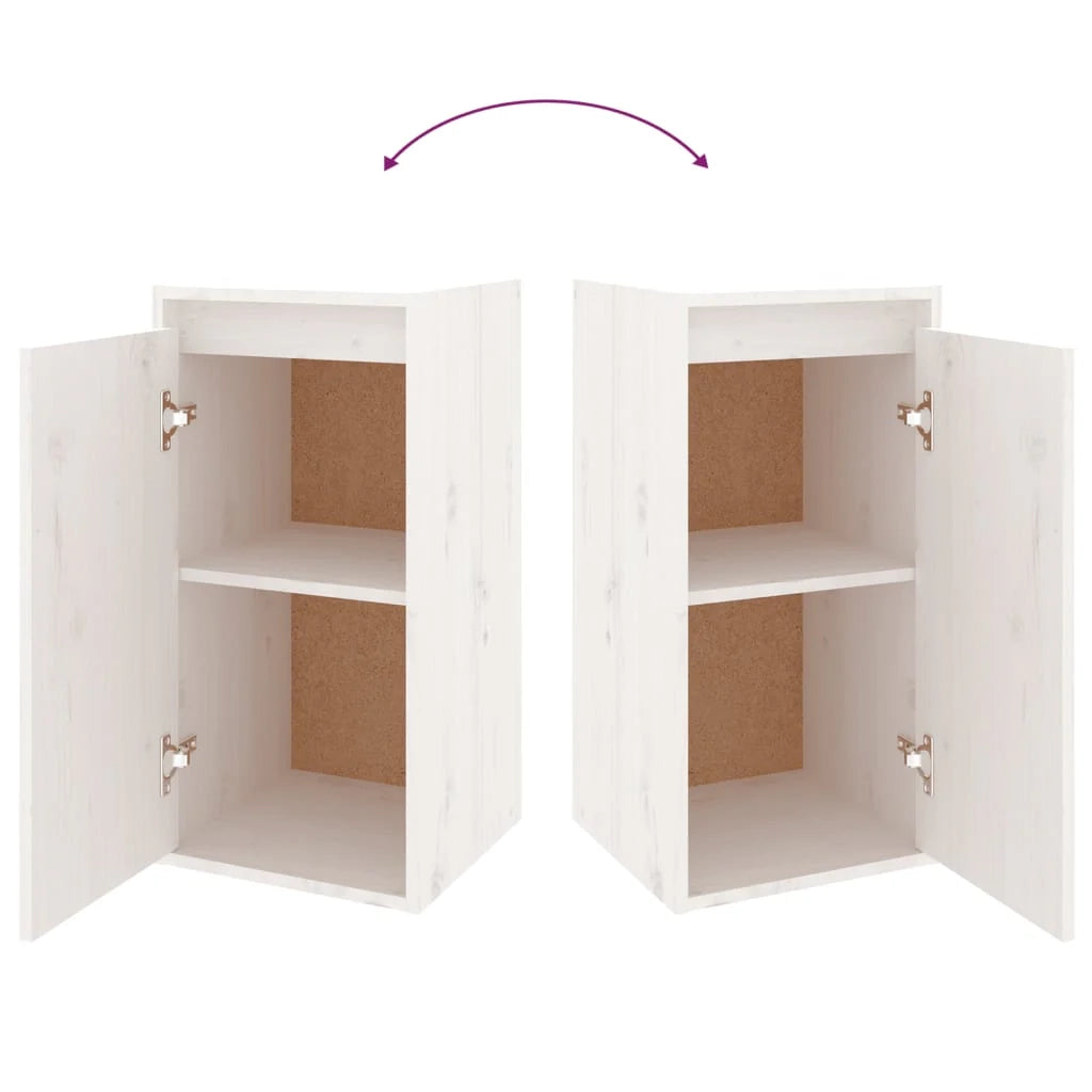 Mobile TV multimediale scaffale TV credenza mobile TV sala da pranzo soggiorno camera da letto 2 pezzi legno massello di pino bianco 02_0028582