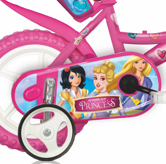 SCH PRINCESS 12", bicicletta per bambini, adatta a bambini tra i 3 e i 5 anni, per altezza tra 85 e 105 cm, cestino, tro