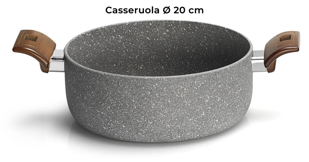 Batteria di Pentole 12 Pezzi in Alluminio Antiaderente Olympia Woody