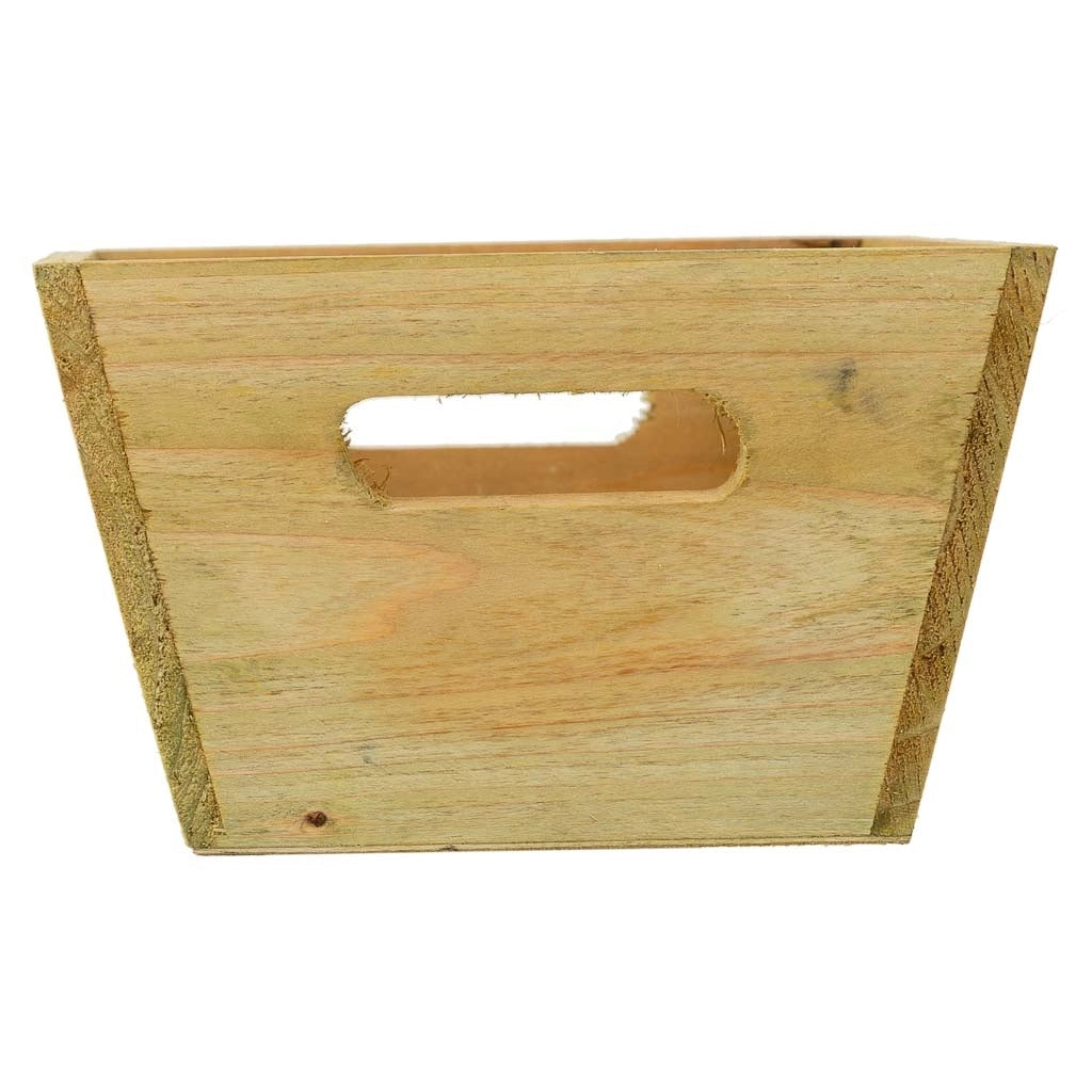 Cesto in legno marrone 28x18x11/23x13h