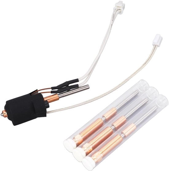 Kit di testa calda integrata - 60W riscaldamento ceramico - bocchetta 0,4/0,6/0,8mm - compatibile con filamento 1,75mm - efficienza riscaldamento migliorata - testa calda per stampante 3D