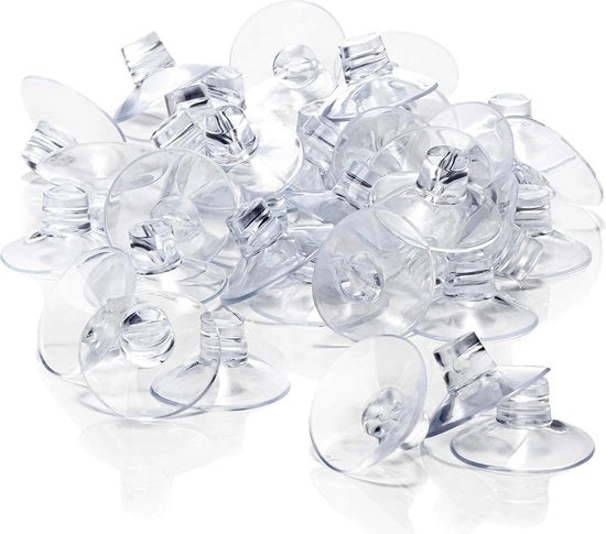 Zuignap 40x con canale cavo per illuminazione natalizia e decorazione finestre - robuste viti per fissaggio finestre per Natale, Pasqua, autunno, Capodanno - supporto zuignap Ø 45 mm
