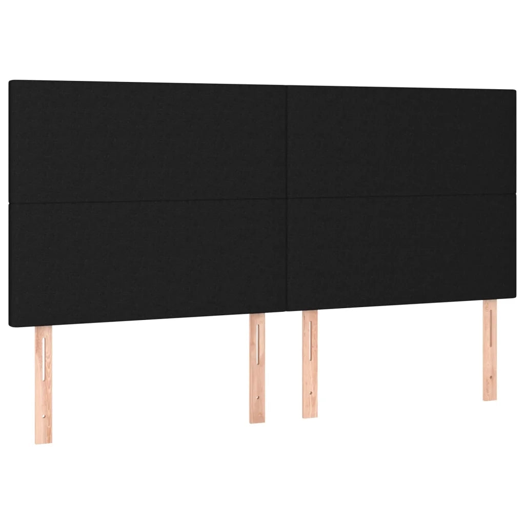 Giroletto a Molle con Materasso Nero 180x200 cm in Tessuto 3128383
