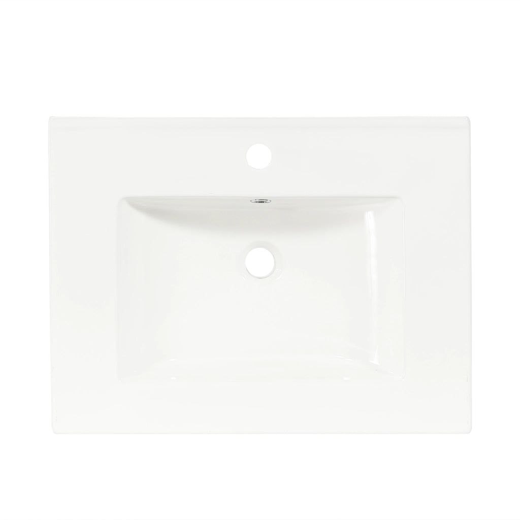 Mobile da bagno con lavabo in ceramica, ante in vimini traspiranti, spazio contenitivo, senza rubinetto, color noce