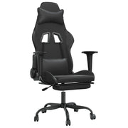 Sedia da Gaming | Sedia da e-sports con Poggiapiedi Nero in Similpelle