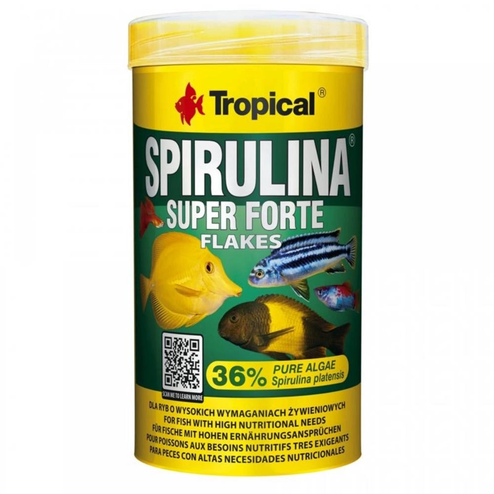 Tropical Spirulina Super Forte Flakes - 36% di Spirulina Formato: 250 ml