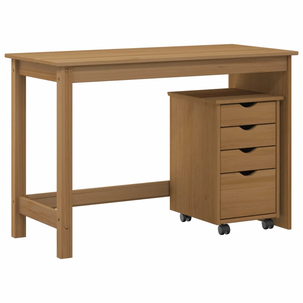 Set di Scrivania e Armadietto 2 pz Marrone Miele 3438765