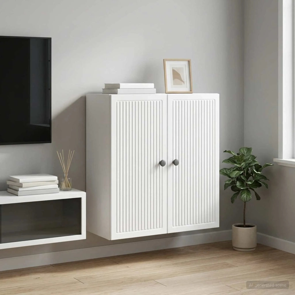 Mobiletto a muro Bianco 59 x 31 x 60 cm Legno ingegnerizzato 897895