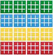 Gioco di Strategia per Bambini 16 pezzi - Educativo - Gioco da Tavolo per Ragazzi - Gioco Creativo - Coordinazione Mano-Occhio - Materiale in Velluto 12x12 cm