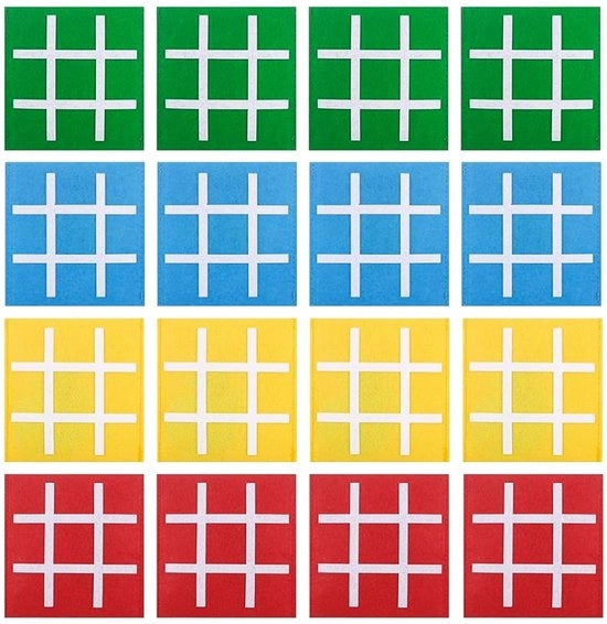 Gioco di Strategia per Bambini 16 pezzi - Educativo - Gioco da Tavolo per Ragazzi - Gioco Creativo - Coordinazione Mano-Occhio - Materiale in Velluto 12x12 cm