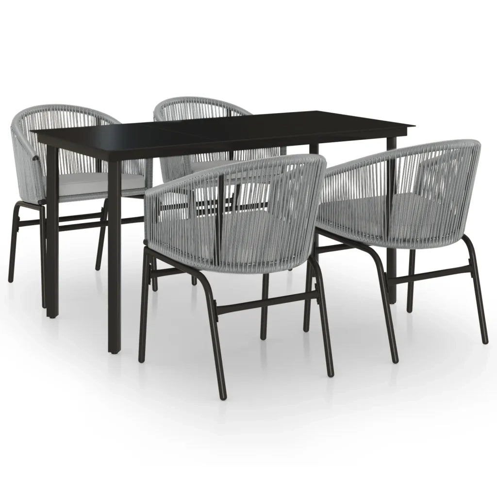 Set Mobili da Pranzo per Giardino 5 pz Antracite cod mxl 41220