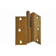Cerniere curve con collo alto - 40 x 35 mm. DX - nichelato - 2 pz.