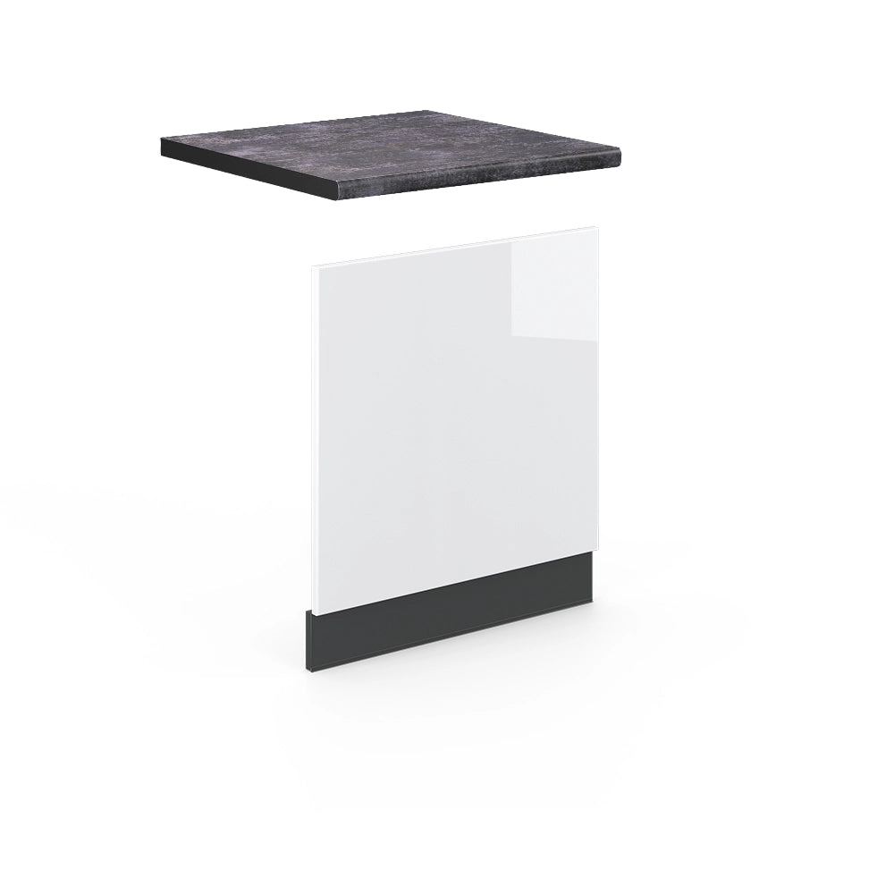 Pannello frontale Fame-Line Bianco lucido/Antracite 60 cm, PL Antracite Vicco