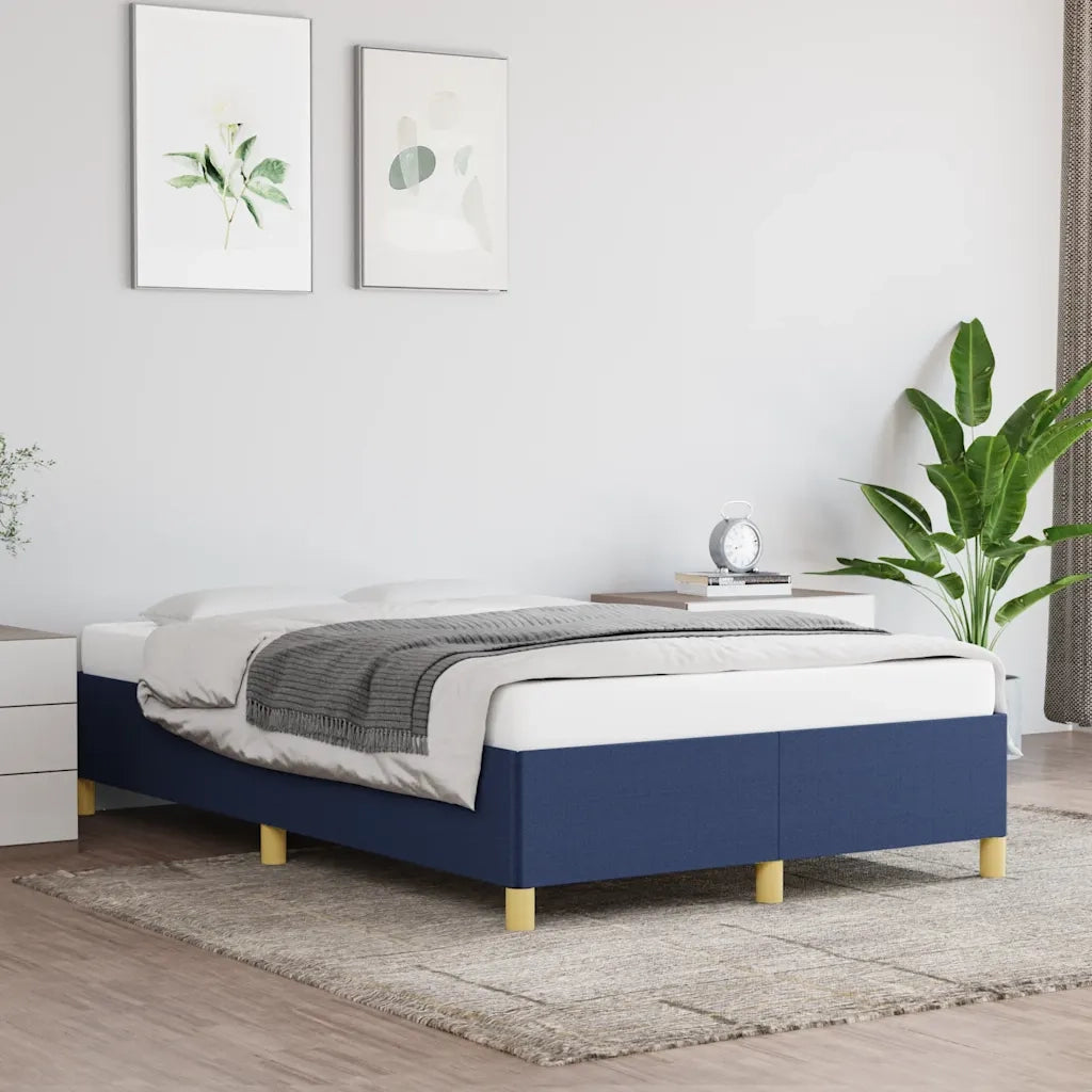 vidaXL Giroletto senza Materasso Blu 120x190 cm in Tessuto
