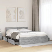 Giroletto Testiera Grigio Sonoma 160x200 cm Legno Multistrato 3295553