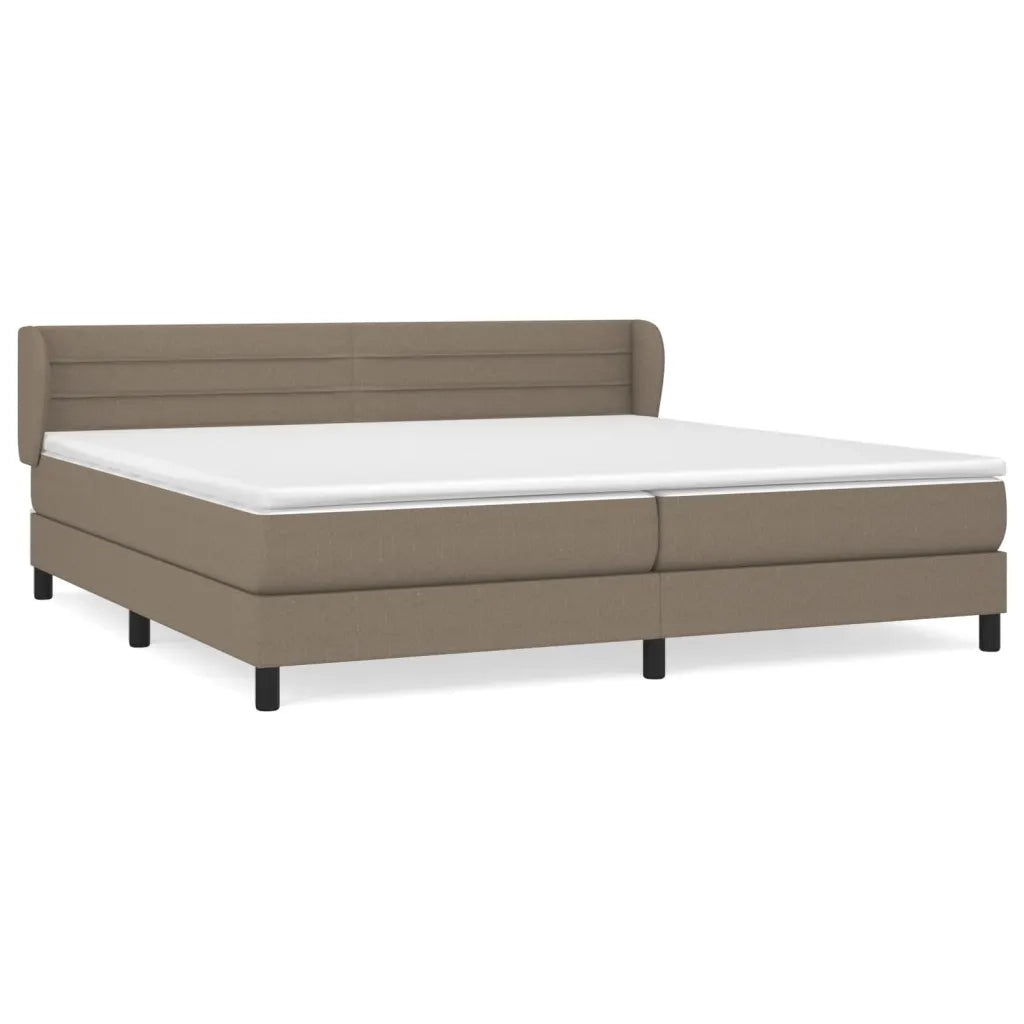 Giroletto a Molle con Materasso Tortora 200x200 cm in Tessuto
