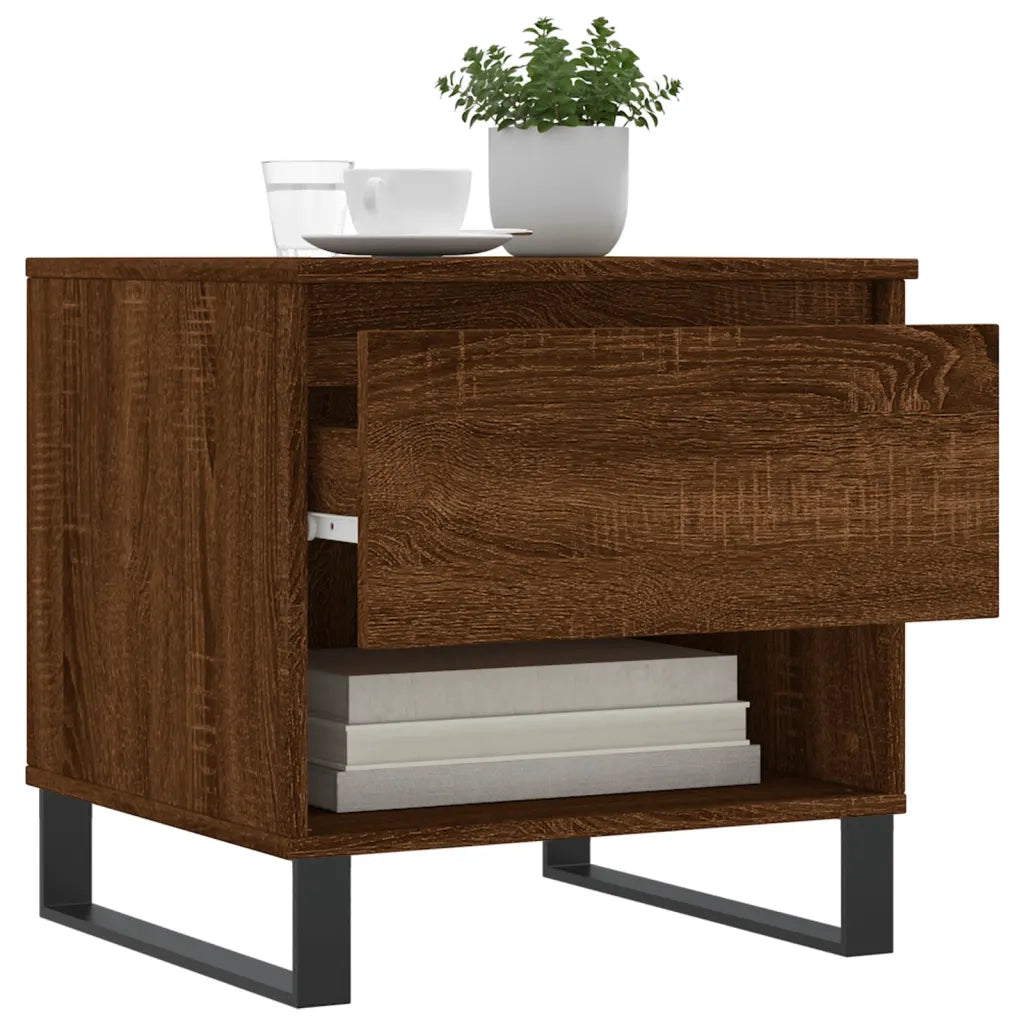 Tavolini Salotto 2pz Rovere Marrone 50x46x50 Legno Multistrato 830939