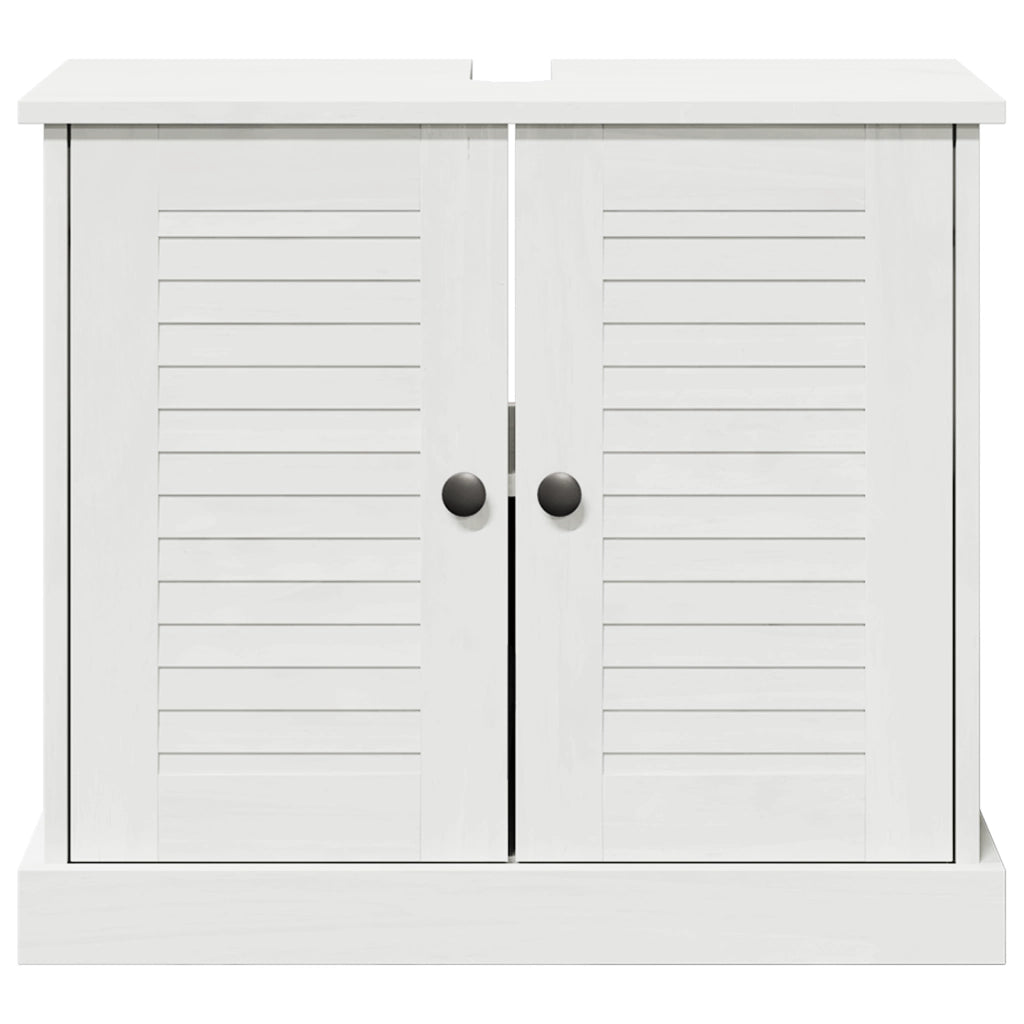 Mobile da Lavabo "VIGO" con Ante 67.5x34x59 cm Legno Massello di Pino