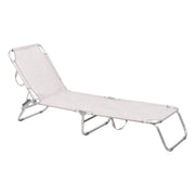 Set di 4 Lettini Alluminio Pieghevole 190x57x27 Grigio Melange
